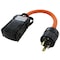 Ac Works Power Strip Cord, STW, 5-15/20R, L5-30P, 1.5 ft., Orange L530CBF520 - alternate 5